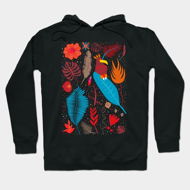 Jungle design, jungle illustration. Bring the rainforest into your home. Hoodie by Boogosh